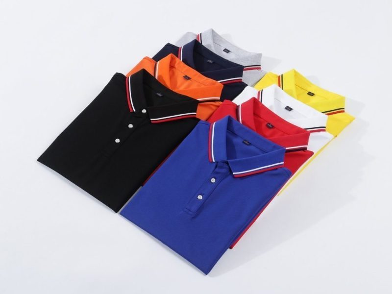 6016 冰爽綿純色間色領Polo-shirt - Image 2